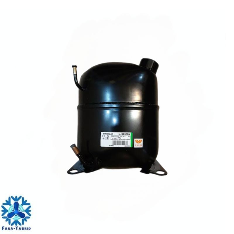 کمپرسور امبراکو مدل NJ9232GK ظرفیت ۱/۵ اسب با گاز R404