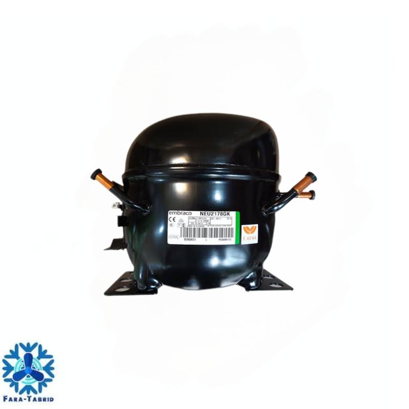 کمپرسور برودتی امبراکو مدل NEU2178 ظرفیت ۳/۴ با گاز R404