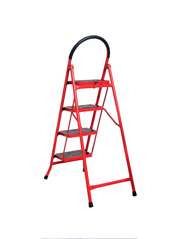 نردبان ۴ پله، نردبان خانگی، نردبان اداری، نردبان آلومینیومی، ابزار خانگی، ابزار اداری، الوم پارس پله، ابزار کاسپین