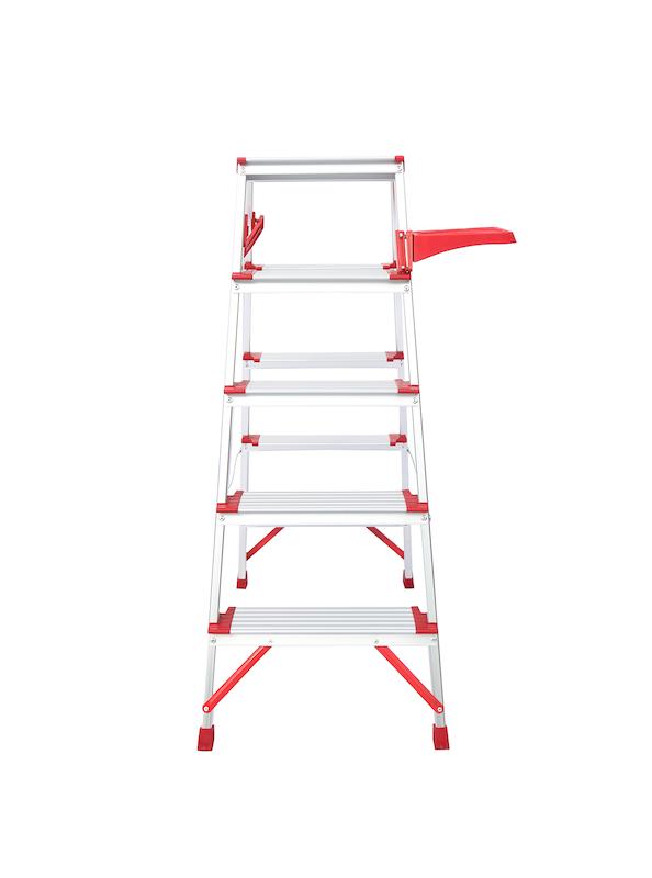 نردبان، نردبان ۵ پله، نردبان خانگی، نردبان دوطرفه، نردبان آلومینیومی، نردبان سبک، نردبان تاشو، نردبان با قفل ایمنی، نردبان ۳۶ ماه گارانتی، آلوم پارس پله، ابزار کاسپین