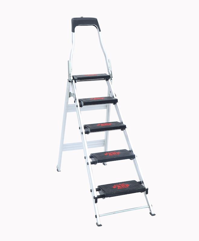 نردبان، نردبان آنتیک، نردبان ۵ پله، نردبان خانگی، نردبان اداری، نردبان سبک، نردبان مقاوم، آلوم پارس پله، ابزار کاسپین