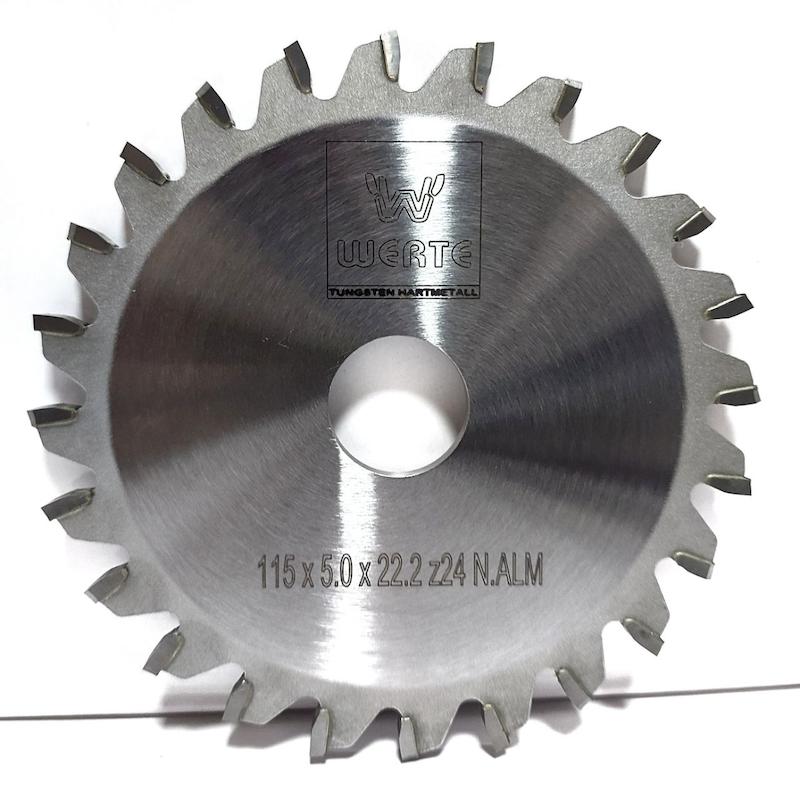 صفحه برش الماسه آلومینیوم و PVC بر ورتا (WERTE) مدل 115x5x22.2x24T