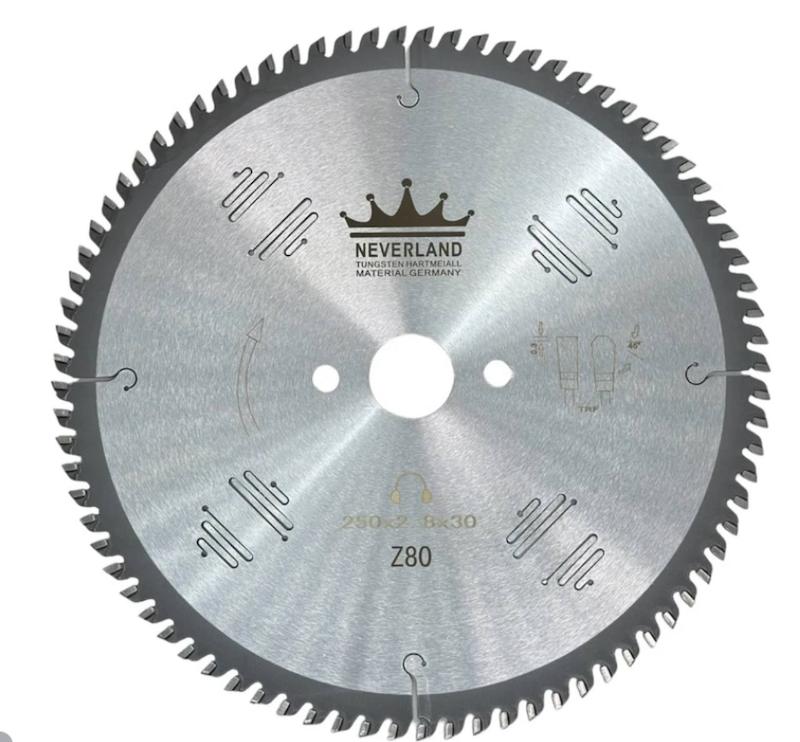 صفحه برش الماسه آلومینیوم و PVC بر نورلند (NEVERLAND) مدل 250x2.8x2.0x30x80T