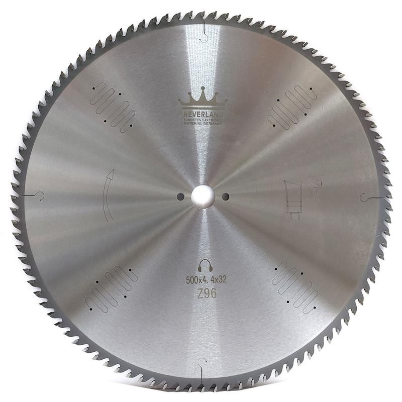 تیغ اره دیسکی چوب ۵۰۰، صفحه برش MDF، تیغ ۹۶ دندانه، صفحه اره نورلند، دیسک اره چوب بری، تیغ برش صنعتی، ابزار کاسپین