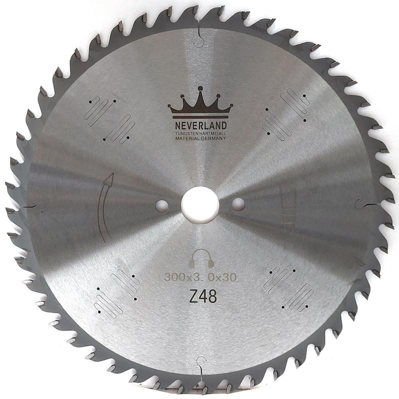 تیغ اره چوب بر ۴۸ دندانه، صفحه برش نورلند ۳۰۰ میلی‌متر، دیسک اره برای الوار، تیغ اره دورکن، برش سریع چوب، ابزار کاسپین