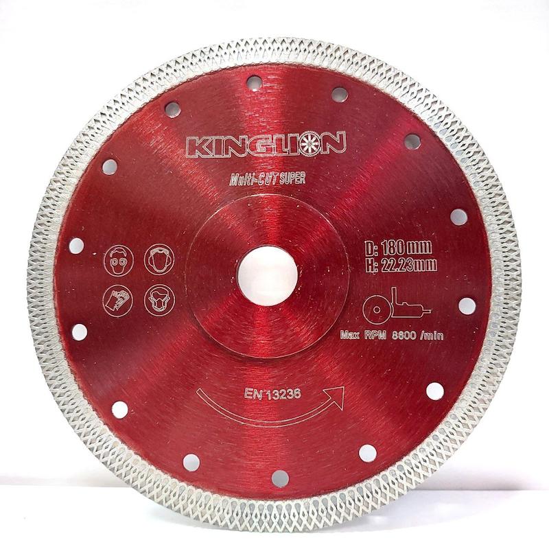 تیغه سرامیک بر ۱۸۰، صفحه برش پرسلان ۱۸۰، دیسک الماسه کینگ لیون، تیغ اسلب بر، صفحه برش ۱۸۰ میلی‌متر، تیغه سنگبری ۱۸۰، تیغ KINGLOIN، صفحه برش بدون لب‌پریدگی