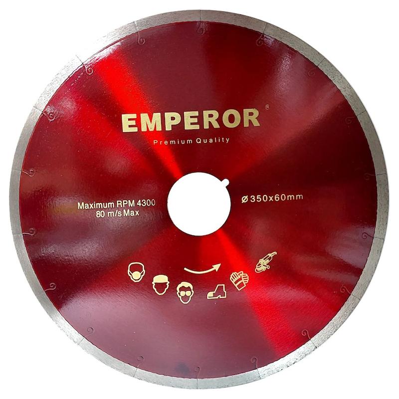 تیغه سرامیک بر ۳۵۰، صفحه برش پرسلان ۳۵۰، دیسک الماسه امپرور، تیغ اسلب بر، صفحه برش ۳۵۰ شفت ۶۰، تیغ EMPEROR، پرسلان بر صنعتی، چاک مویی ۳۵۰