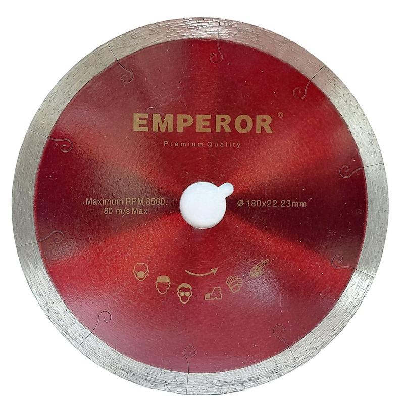 تیغه سرامیک بر ۱۸۰، صفحه برش پرسلان ۱۸۰، دیسک الماسه امپرور، تیغ اسلب بر، صفحه برش ۱۸۰ شفت ۲۲.۲۳، تیغ EMPEROR، پرسلان بر بدون لب‌پریدگی