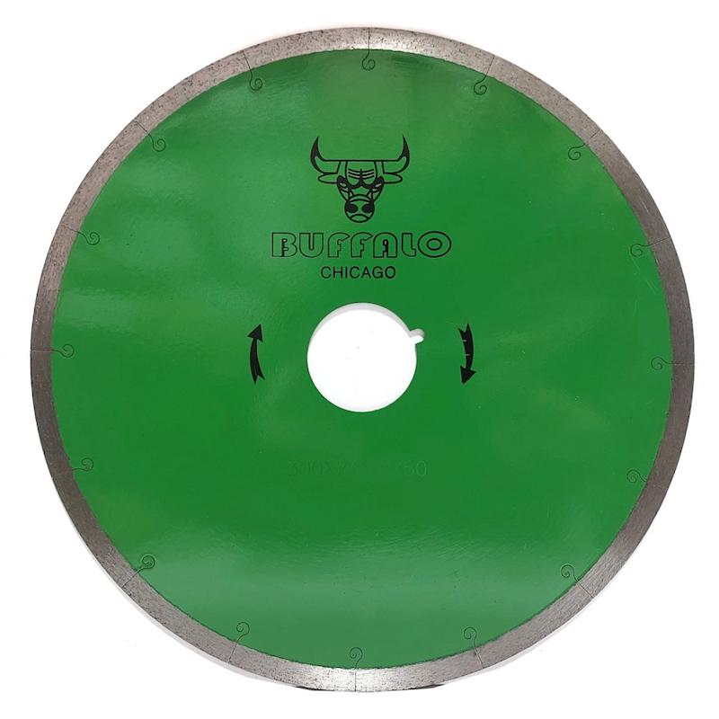 تیغه سرامیک بر ۳۰۰، صفحه برش پرسلان ۳۰۰ شفت ۵۰، دیسک الماسه بوفالو، تیغ اسلب بر صنعتی، صفحه برش ۳۰۰، تیغ BUFFALO، پرسلان بر بدون لب‌پریدگی