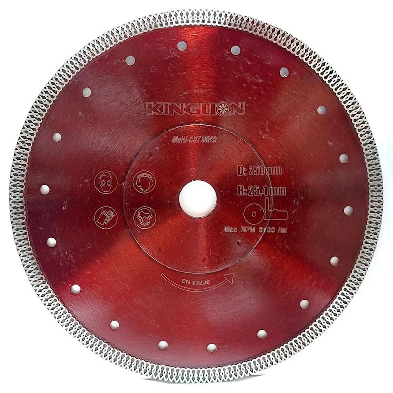 تیغه پرسلان بر ۲۵۰، صفحه برش سرامیک ۲۵۰، دیسک الماسه کینگ لیون، تیغ اسلب بر، صفحه برش ۲۵۰ شفت ۲۲.۲۳، تیغ KINGLOIN، سرامیک بر رومیزی