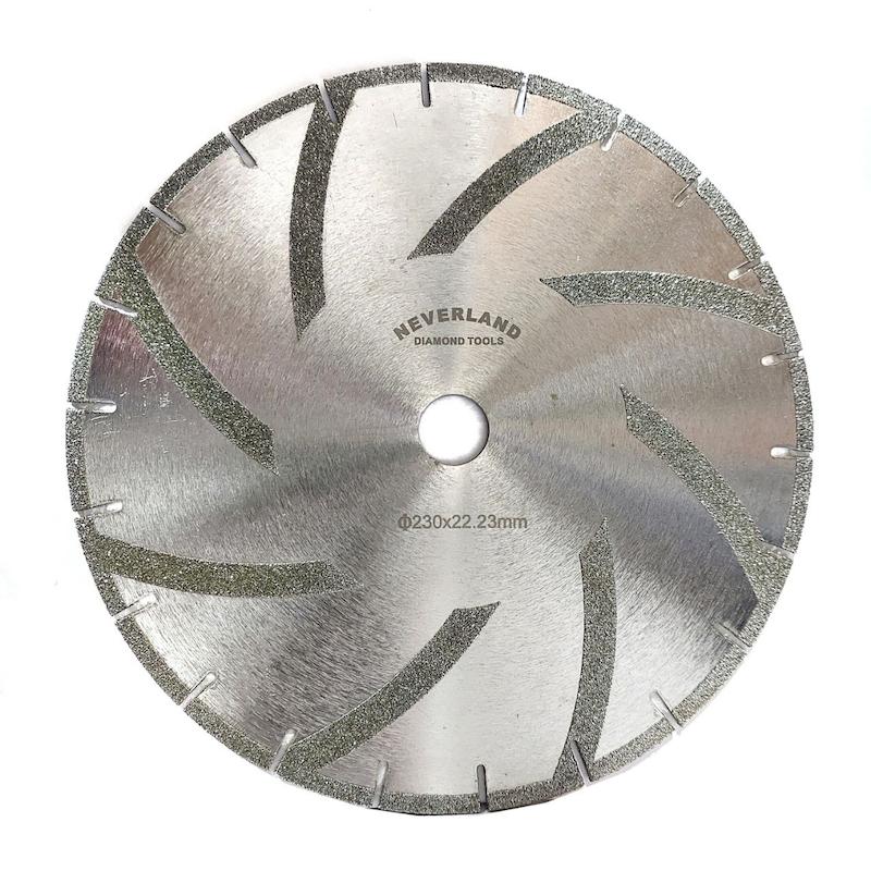الکتروپلیت هلالی ۲۳۰ نورلند، تیغه Neverland 230 هلالی، دیسک الکتروپلیت پرسلان ۹ اینچ، صفحه برش بدون لب‌پریدگی ۲۳۰، تیغه هلالی سنگ فرز بزرگ.