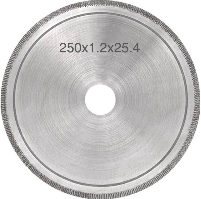 صفحه راف بر ۲۵۰، تیغه عقیق بر ۱.۲ میل، دیسک برش زغال ۲۵۰x۱.۲، صفحه برش سنگ قیمتی، تیغه الماسه فوق نازک.