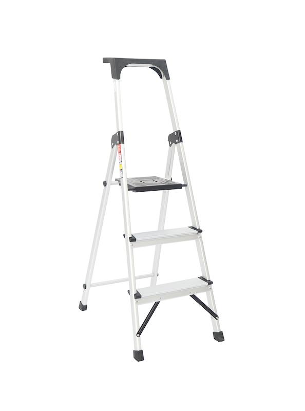 نردبان ۳ پله مدل اطلس آلوم پارس پله،نردبان اطلس خانگی،نردبان اداری،نردبان آلوم پارس،نردبان آلومینیومی،نردبان سبک خانگی،نردبان با سینی ابزار،ابزار خانگی،ابزار اداری،ابزار کاسپین