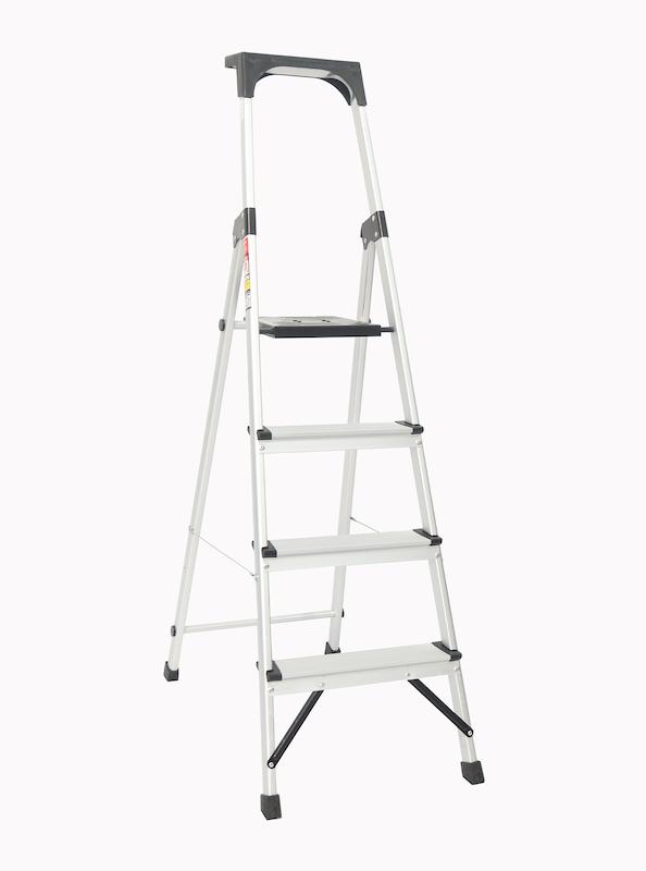 نردبان ۴ پله مدل اطلس آلوم پارس پله،نردبان اطلس خانگی،نردبان اداری،نردبان آلومینومی،نردبان خانگی ۴ پله،نردبان سبک و مقاوم،نردبان با سینی ابزار،ابزار خانگی،ابزار اداری،ابزار کاسپین