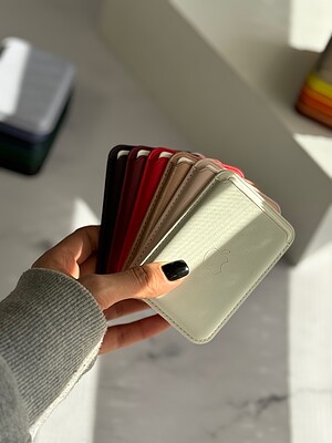 جاکارتی مگ سیف اپل Leather wallet magsafe