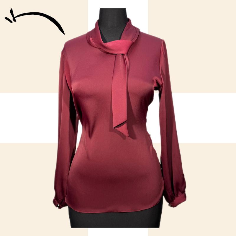 شومیز مدل روژین، کراوات دار شیک
