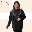 شومیز مدل باران یقه مثلثی٫ پارچه الیزه 