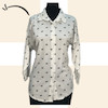 شومیز یقه دار روزمره طرح پروانه کد 007