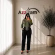 شومیز کراوات دار، پارچه الیزه، رو کروات نگین کار شده