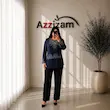 شومیز مدل ققنوس پارچه حریر، نگین صنعتی کار شده