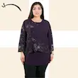 شومیز مدل سیمرغ، پارچه حریر، نگین صنعتی کار شده
