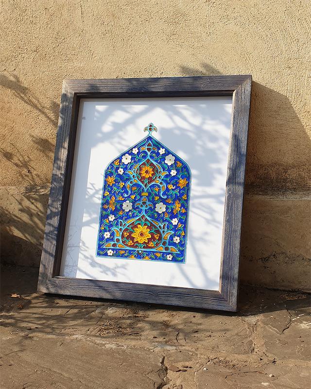 تابلو تزئینی ویترای باغ ایرانی 