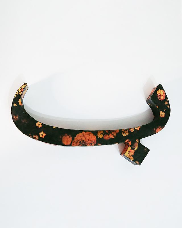 حرف ب تزئینی طرح گل و مرغ