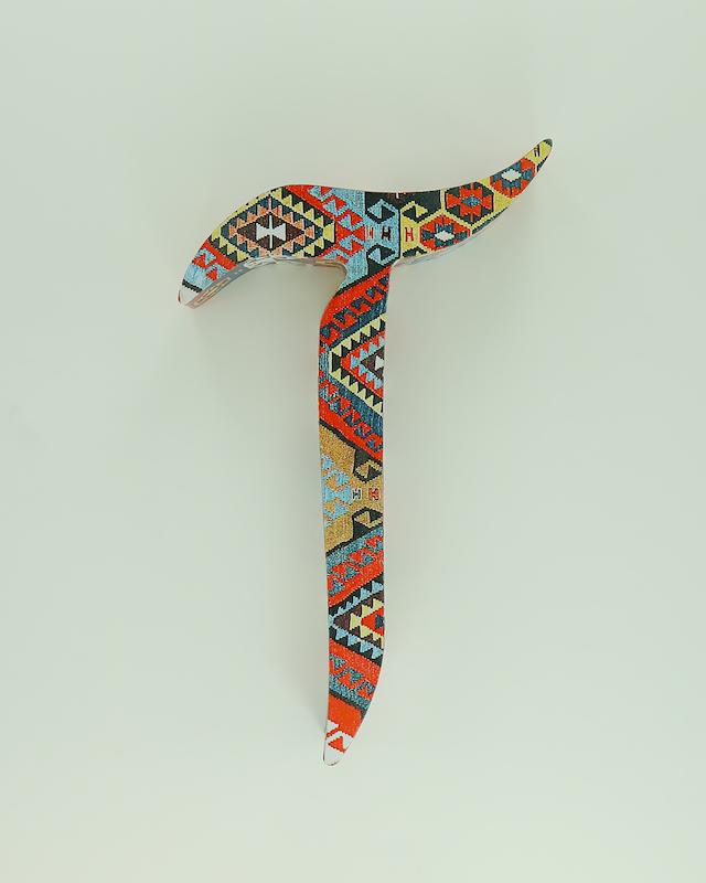 حرف آ تزئینی طرح گلیم