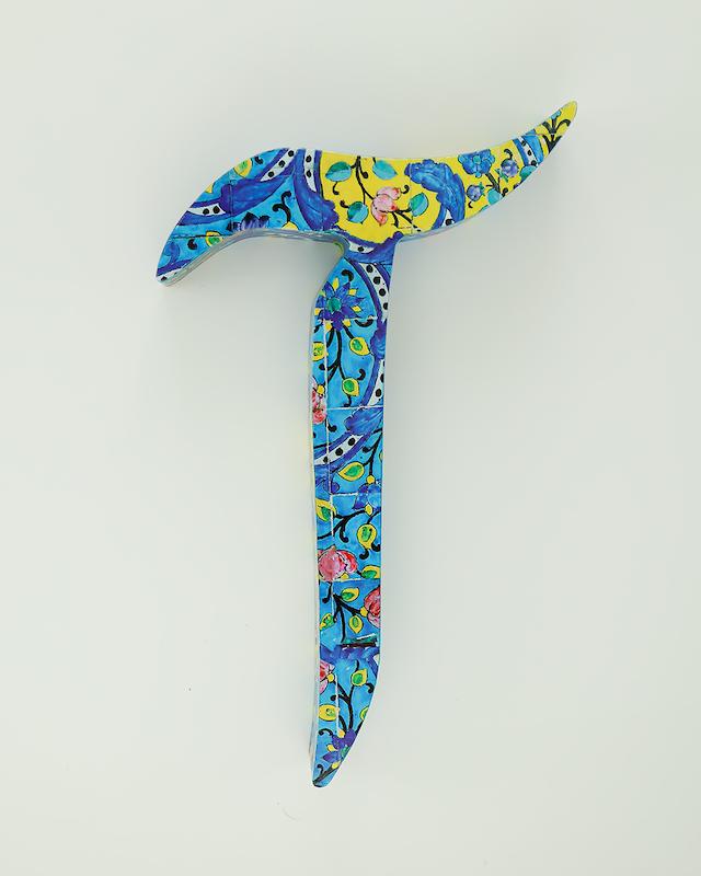 حرف آ تزئینی طرح کاشی