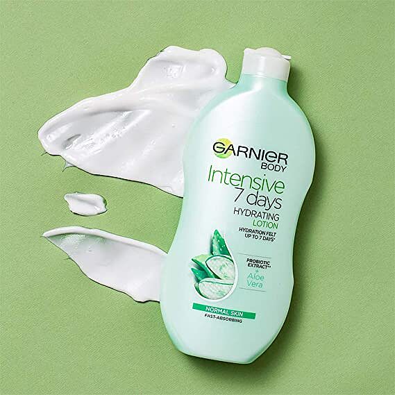 لوسیون بدن آبرسان آلوئه ورای گارنیر Garnier Hydrating Aloe Vera حجم 400 میلی لیتر