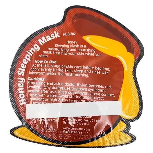 ماسک خواب ژله ای آبرسان و روشن کننده صورت پیوردرم حاوی عصاره عسل وزن 5 گرم