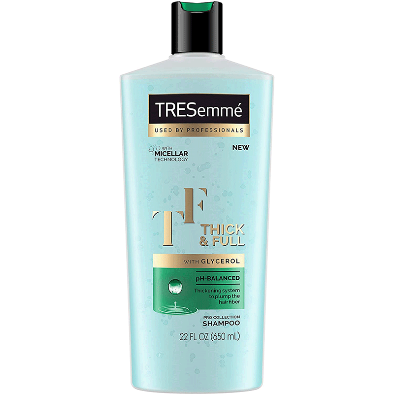 شامپو تیک اند فول ترزمه حاوی گلیسرین 650 میلی لیتر TRESSEMME THICK AND FULL HAIR SHMPOO 650 ML