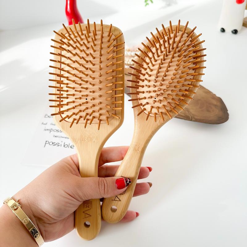 برس شانه چوبی تمام بامبو سایز بزرگ و استاندارد