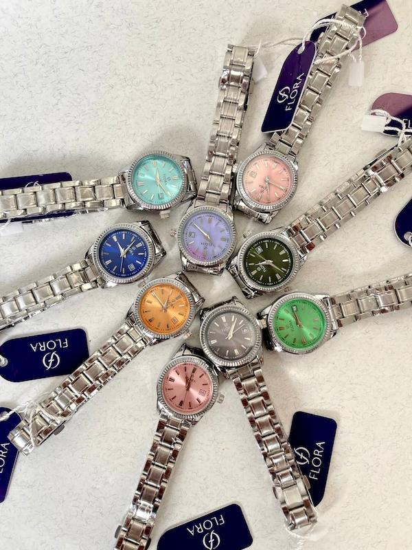 ساعت فلورا صفحه گرد تقویم دار