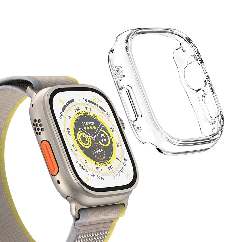 محافظ صفحه نمایش شیشه ای و قاب اپل واچ 45 میلی‌متری گرین لاین Green Lion Apple Watch 45mm Guard Pro Case & Glass