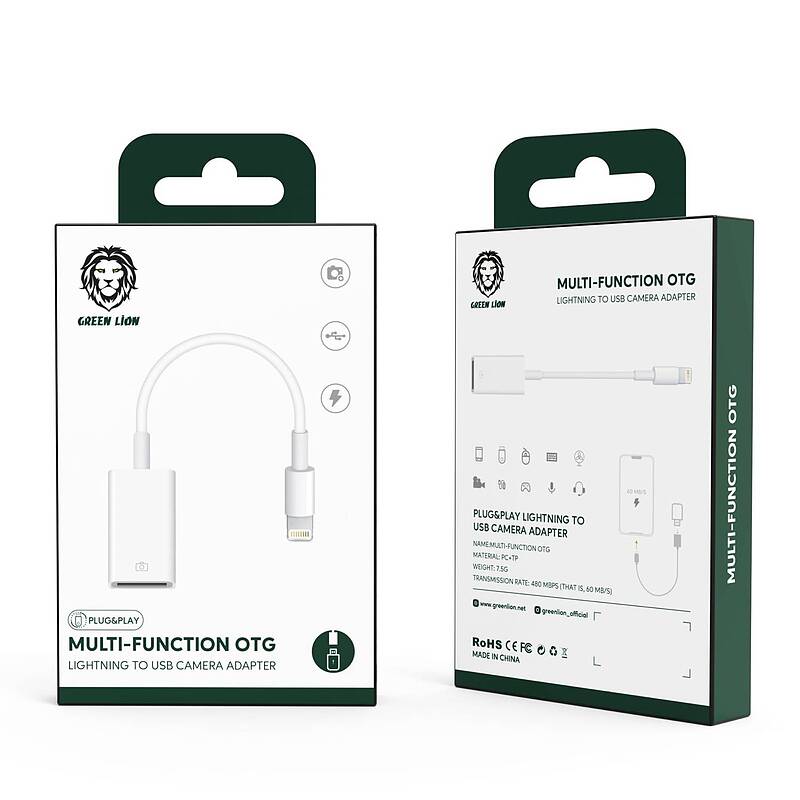مبدل USB OTG به لایتنینگ Green Lion