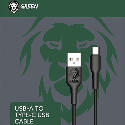 کابل تایپ سی Green Lion USB- A to Type- C USB Cable 