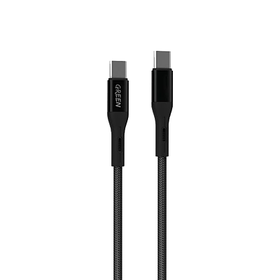 کابل بافته Green Lion Type-C to Type-C Cable 30cm 60W  