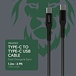 کابل بافته Green Lion Type-C to Type-C Cable 30cm 60W  