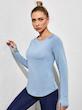 بلوز آبی فینگر دار shein