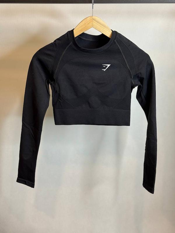 کراپ با نیمتنه آستین دار جیمشارک gymshark کد 3129