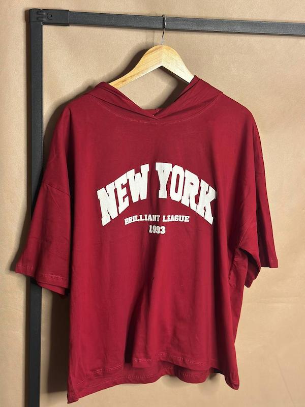 تیشرت کلاهدار New York کد ۹۱۲۰