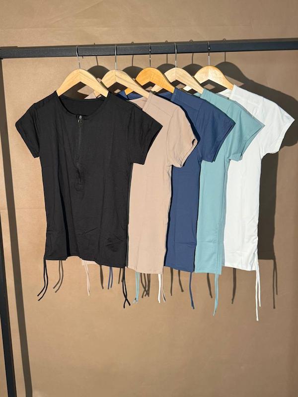 تیشرت نیم زیپ بغل گت دار کد ۴۸۴