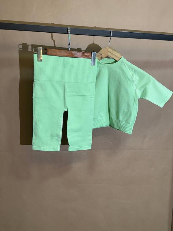 ست سیملس کراپ شلوارک 