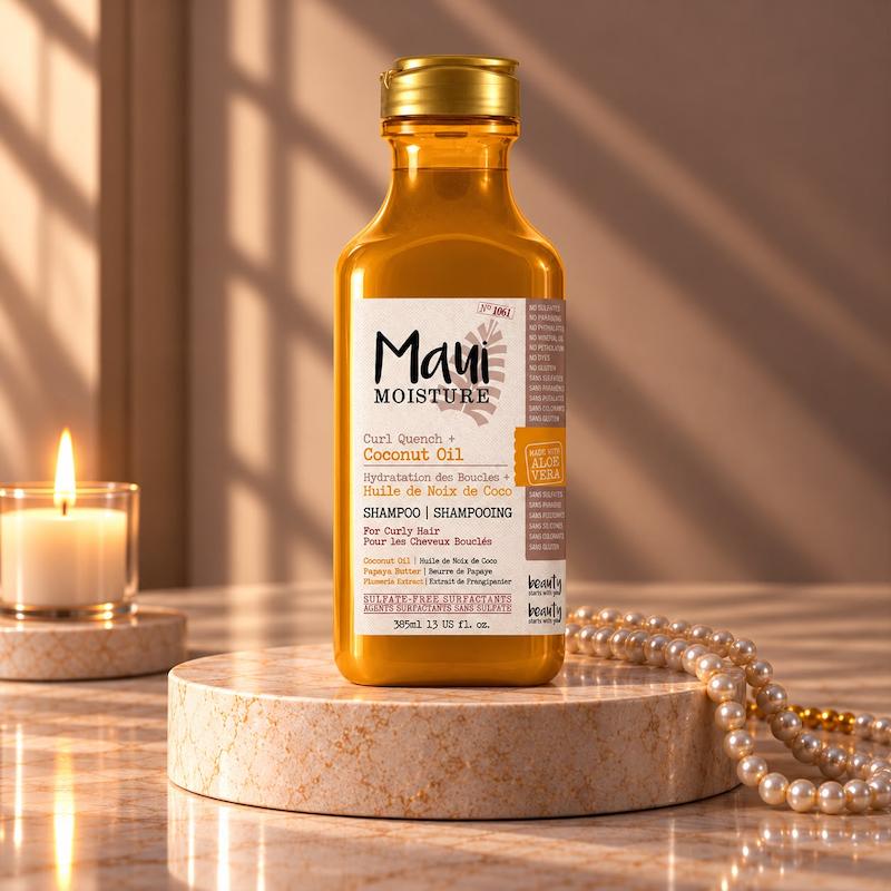 شامپو مو بدون سولفات مائویی MAUI مدل COCONUT OIL