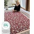 فرش ماشینی 1200 شانه ابریشم گونه رستا کد 12820 لاکی