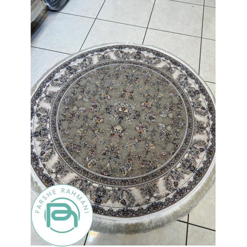 فرش گرد ۱.۵*۱.۵ ماشینی 1200 شانه کد13711فرش آفرینش