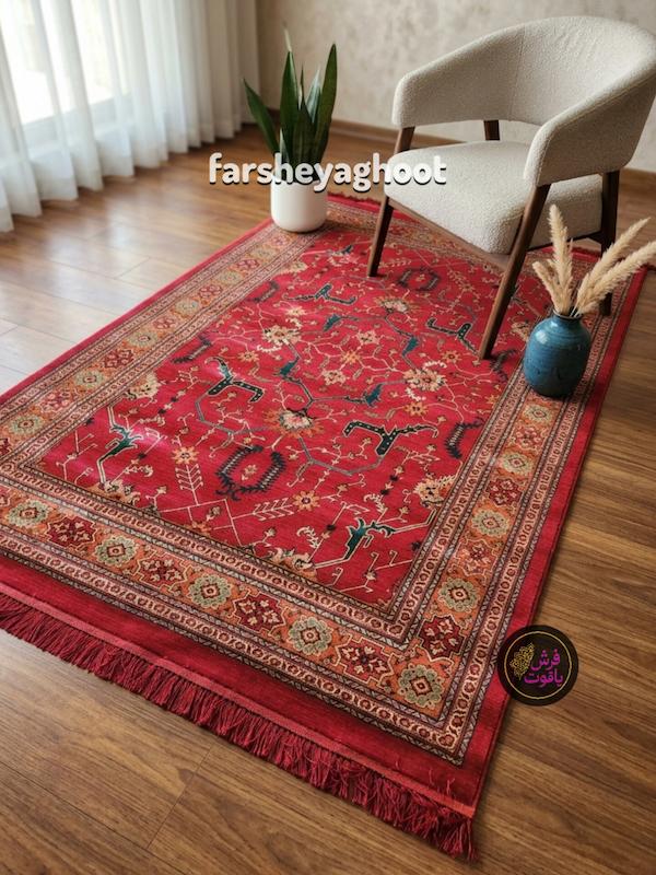 فرش ماشینی هیوا 700 شانه بوستان 515 لاکی      