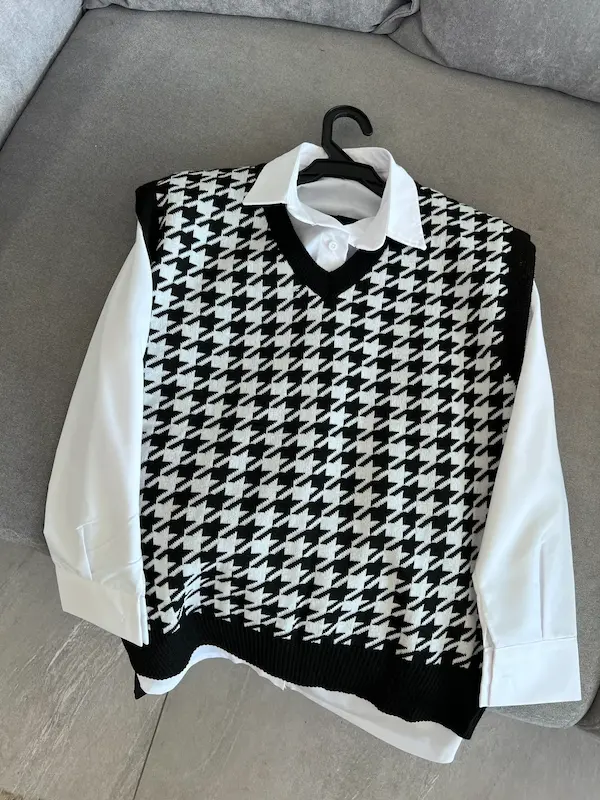 وست بافت پیچازی مشکی