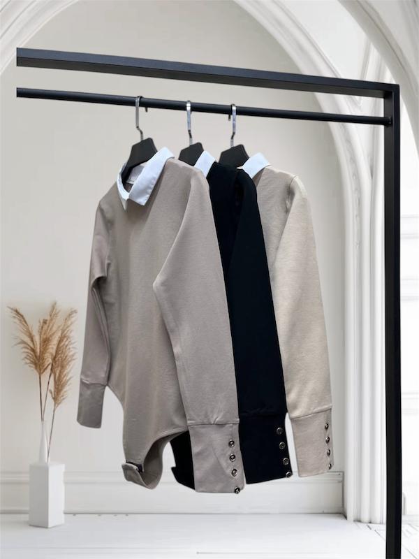 بادی یقه پوپلین 